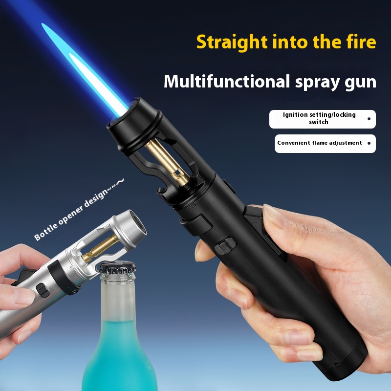 Gaming Kitchen Accessories - Briquet torche puissant en métal, coupe-vent,